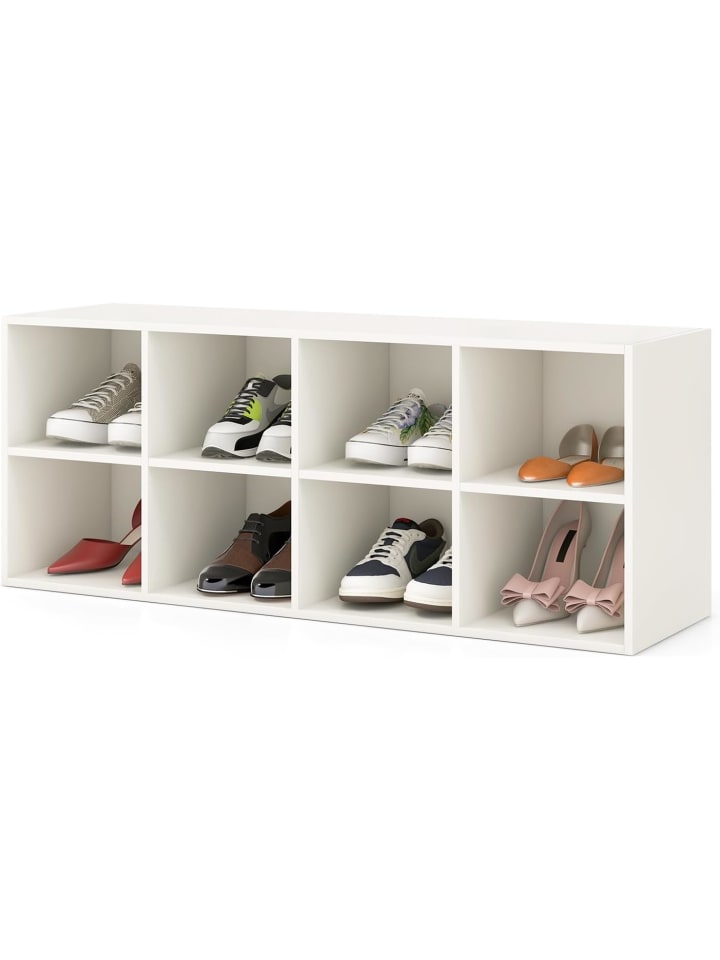 COSTWAY Schuhbank Bücherregal bis zu 230kg in Weiß günstig kaufen onesize
