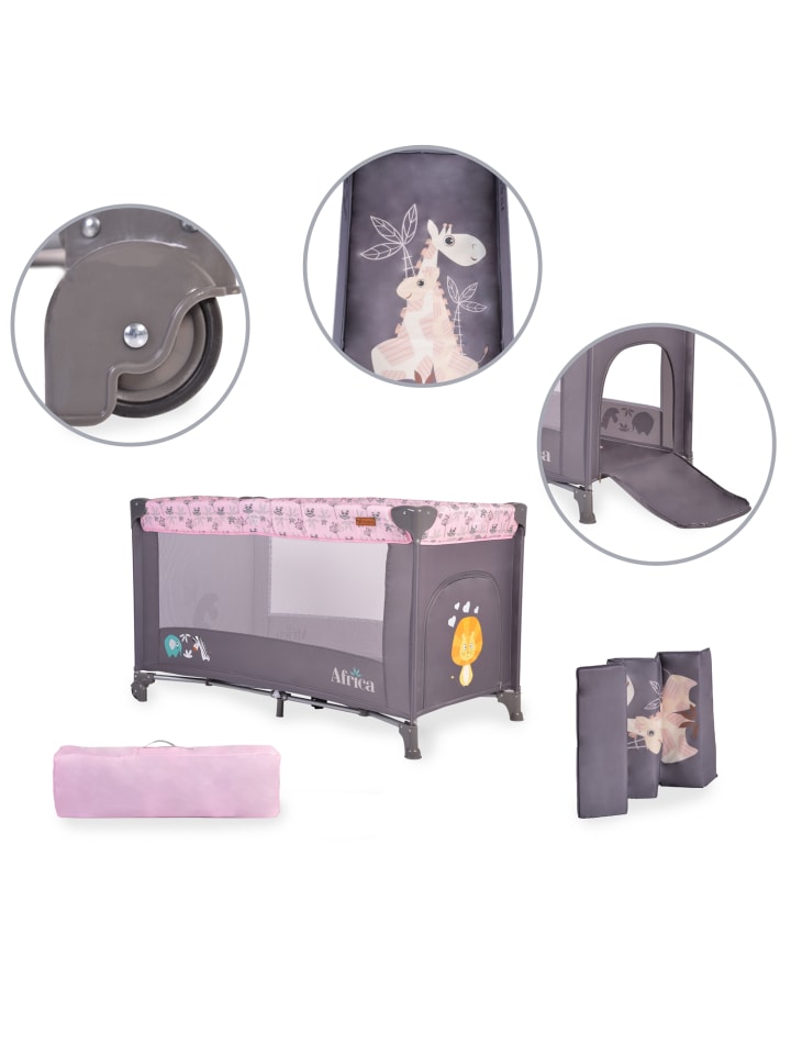 Cangaroo Reisebett Africa in rosa günstig kaufen 60x120 cm