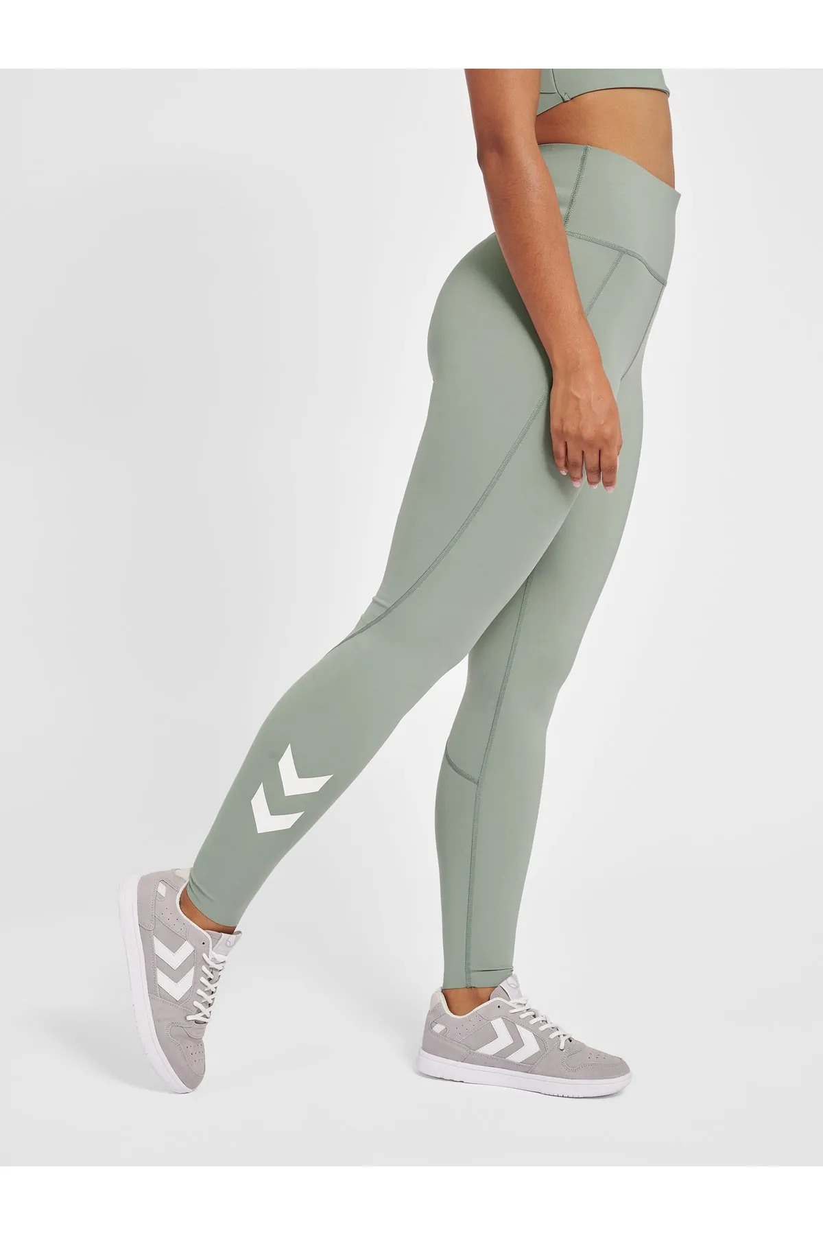 hummel  Sport-Leggings - Grün - Mittlerer Bund