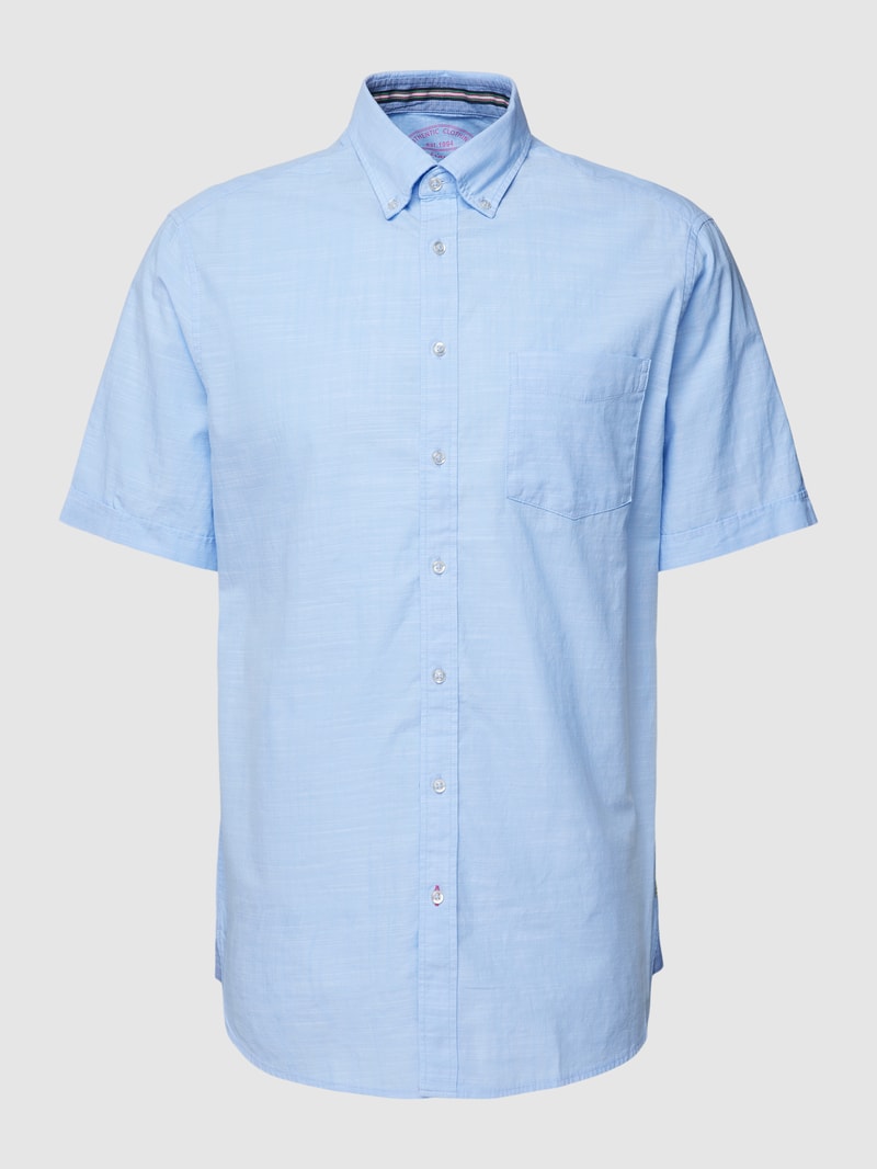 Freizeithemd mit Strukturmuster in bleu