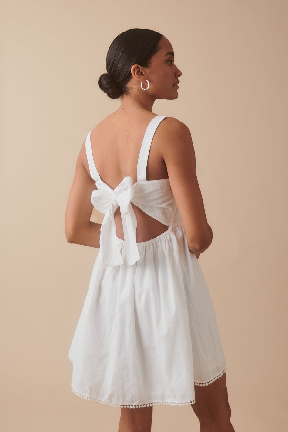 Cute bow mini dress