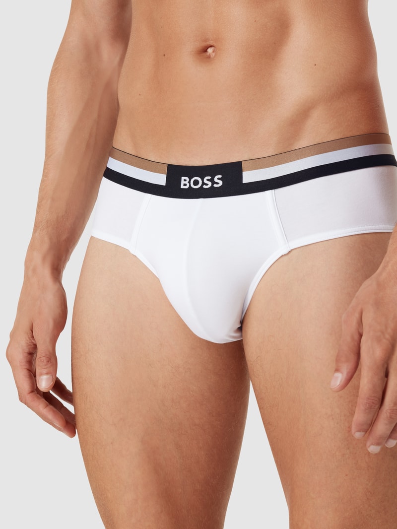 Slip mit Logo-Bund Modell 'Motion' in weiß