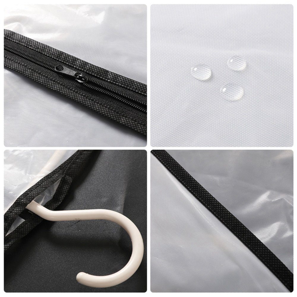 Blusmart Kleidersack 6/12 Stück Kleidersäcke mit Reißverschluss (Durchsichtige Schutzhülle, 6 St., Kleidung Hängen Staub abdeckung) Für Anzüge Kleidermantel Aufbewahrung Hängend