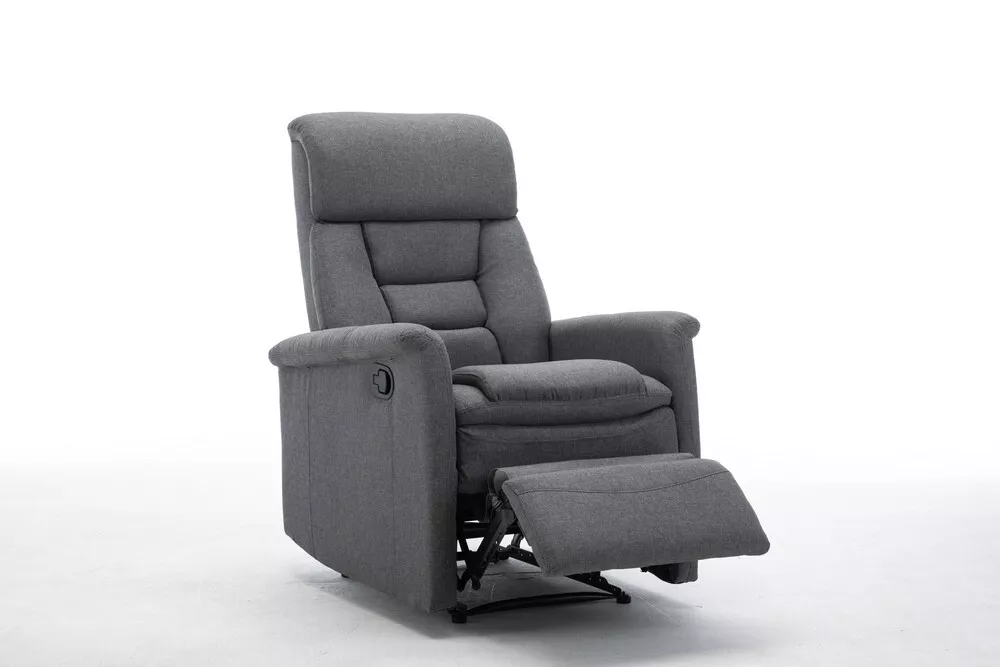 Happy Home Happy Home Relaxsessel mit Liegefunktion Stoffbezug grau