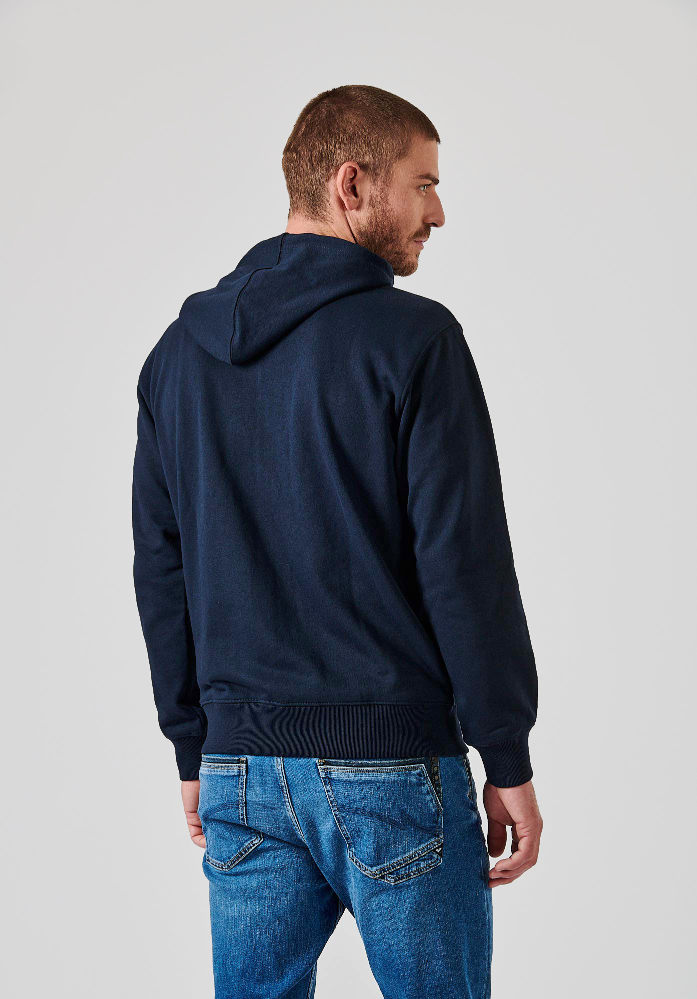 BELKO  Sweat zippé bleu marine homme