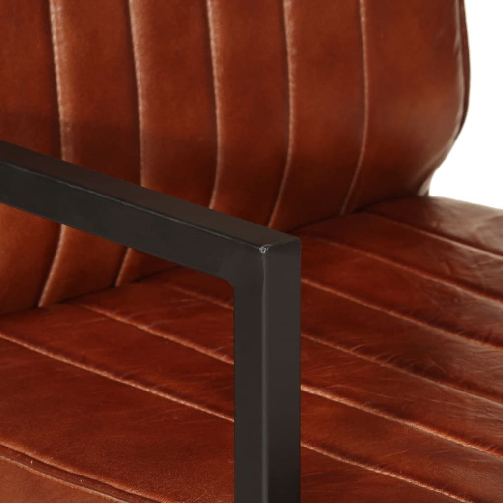 vidaXL Sessel Sessel Braun Echtleder (1-St)