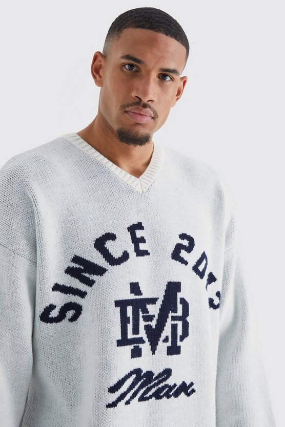 Tall Oversize Pullover mit V-Ausschnitt