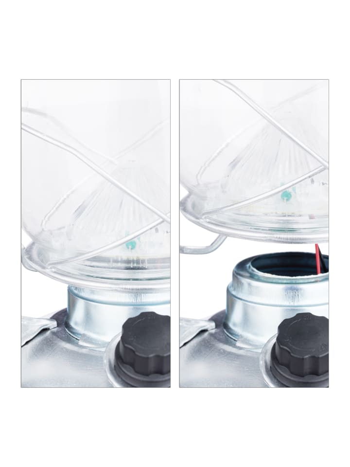 relaxdays Sturmlaterne LED in Silber - (B)15 x (H)24 x (T)11,5 cm günstig kaufen onesize