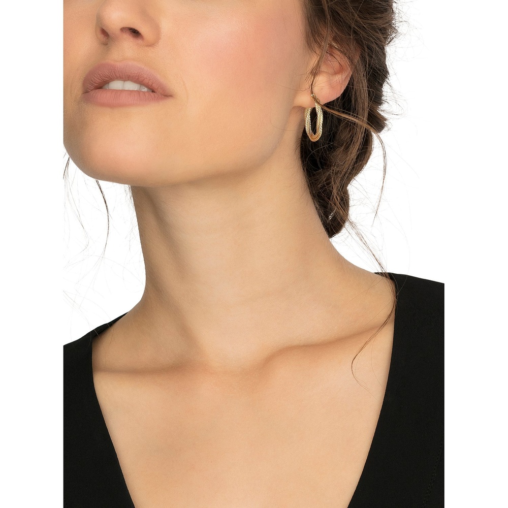 Valeria Créoles 585 Or jaune Boucles d'oreilles