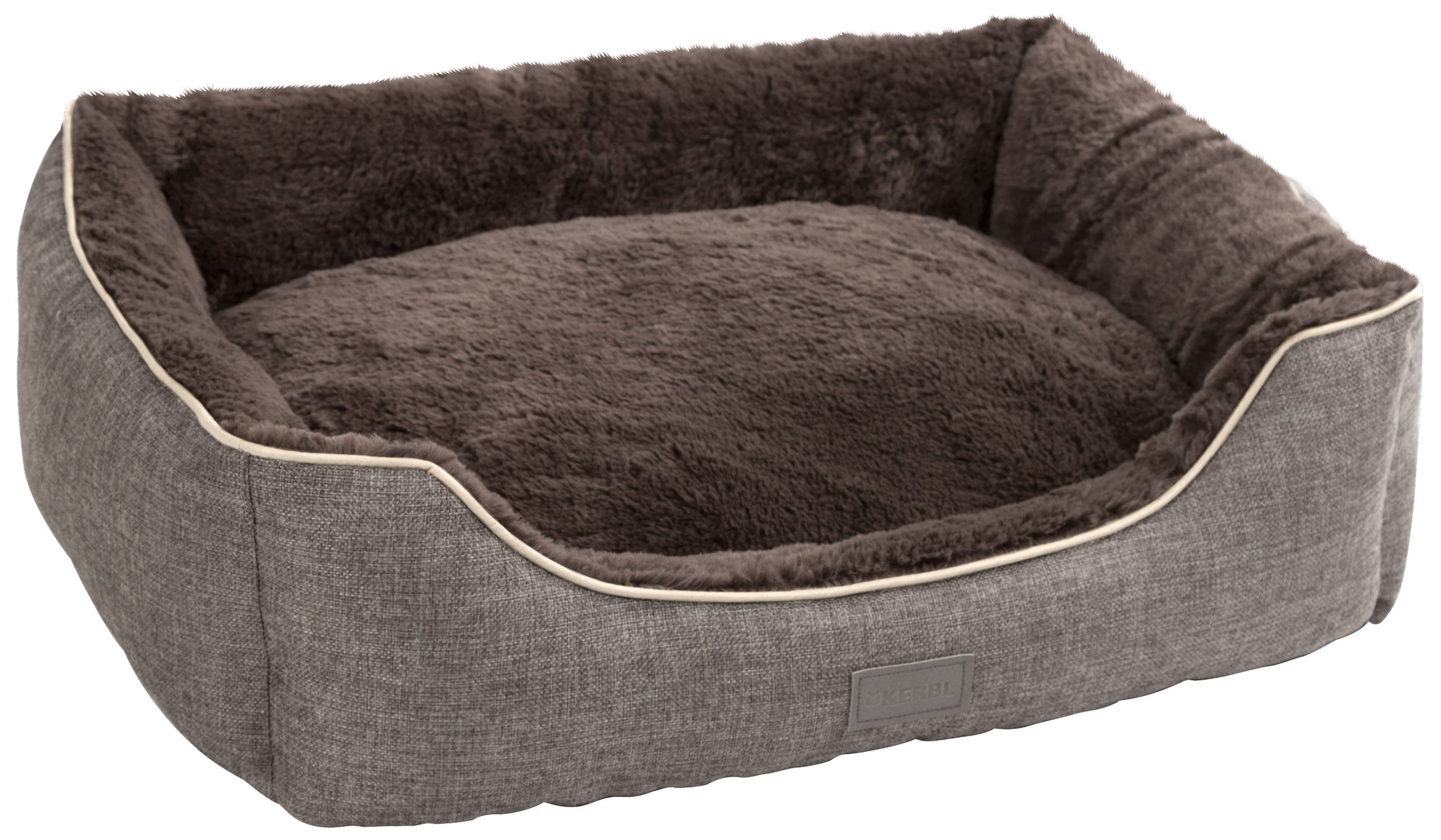 Kerbl Hundebetten Kerbl Pet Kuschelbett Samuel, Grau, 60x50x17cm grau L