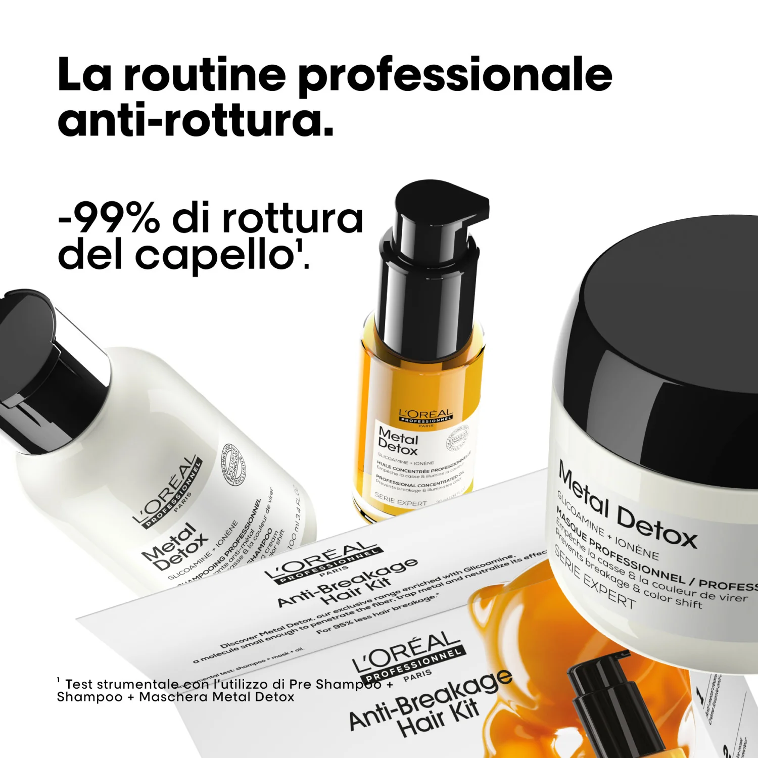 ASIANTUNTIJAN SARJA Uusi Metal Detox Mini Trio Kit Shampoo + Naamio + Öljy - Hiusten lahjasetit