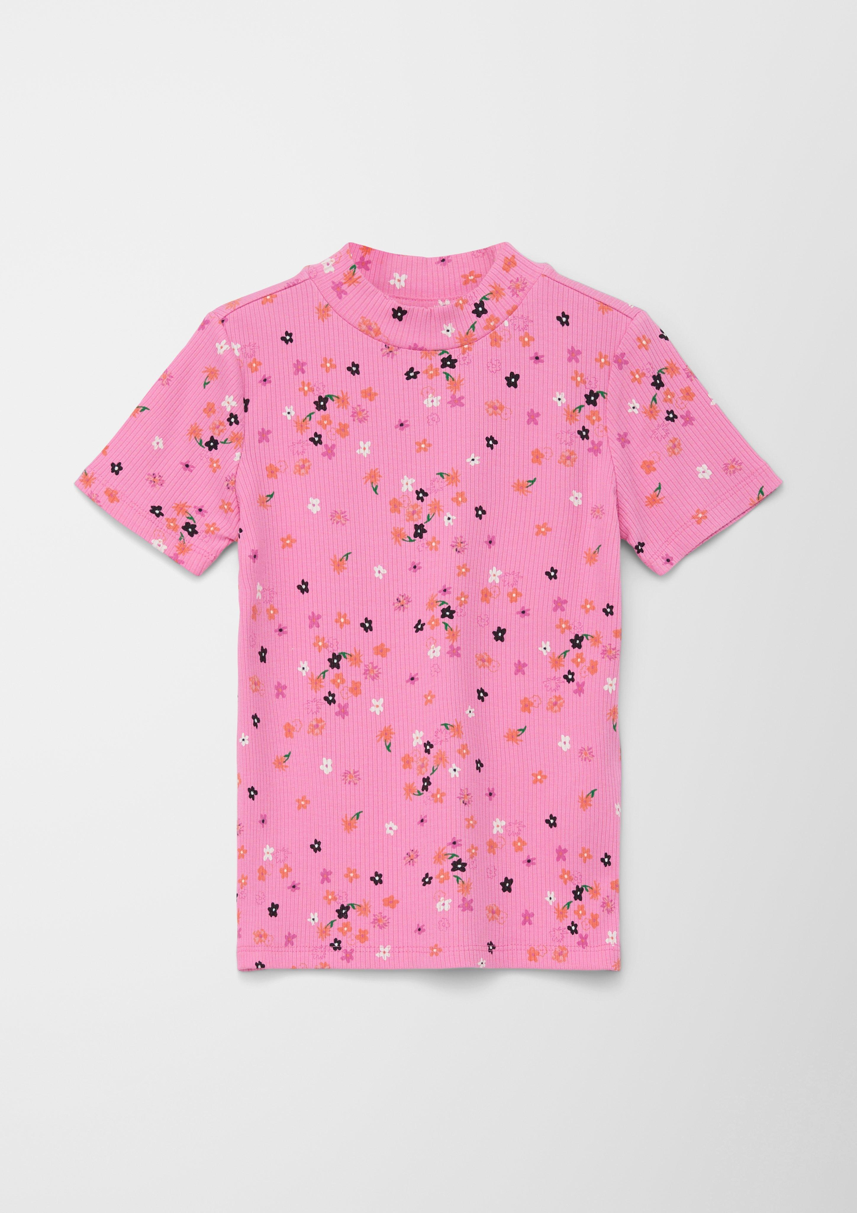 Rippshirt mit Allover-Print  2127417-44A4