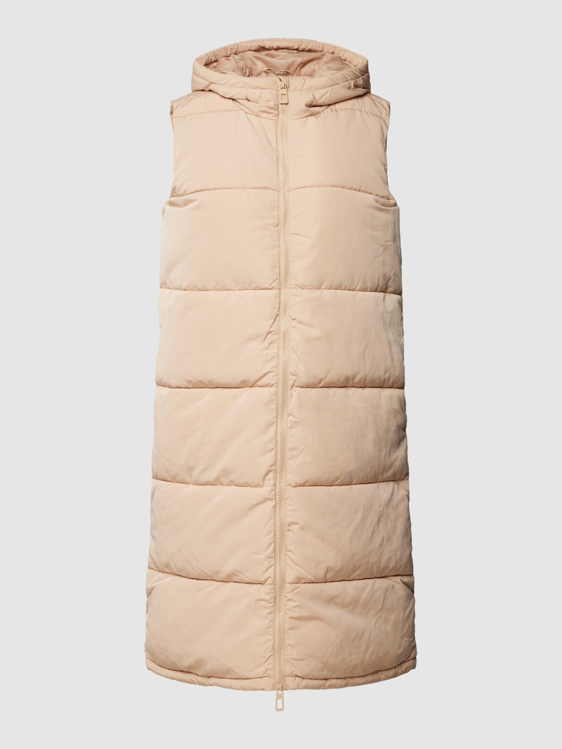 Steppweste mit Kapuze Modell 'ALINA' in beige