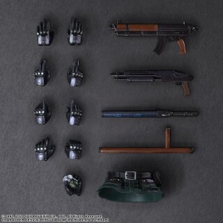 Final Fantasy VII Remake Play Arts Kai Actionfigur & Fahrzeug Shinra Elite Security Officer & Bike