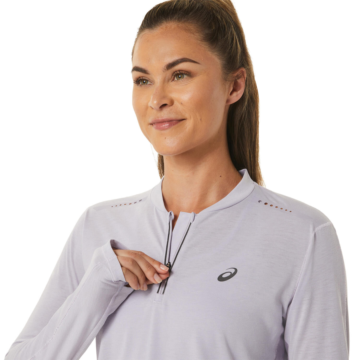 Metarun Half-Zip Lauftop Damen - Flieder, Lila