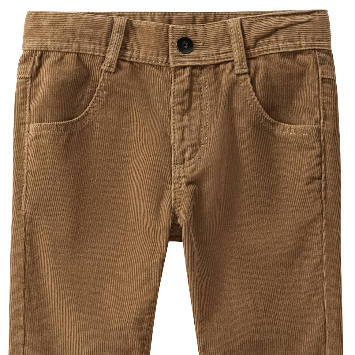 Jungen Cordhose mit verstellbarem Bund hellbraun