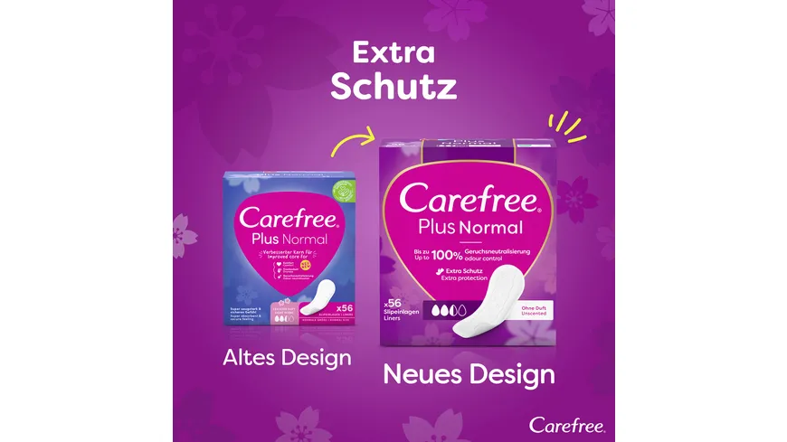Carefree Plus Normal x56 Slipeinlagen leichter Duft