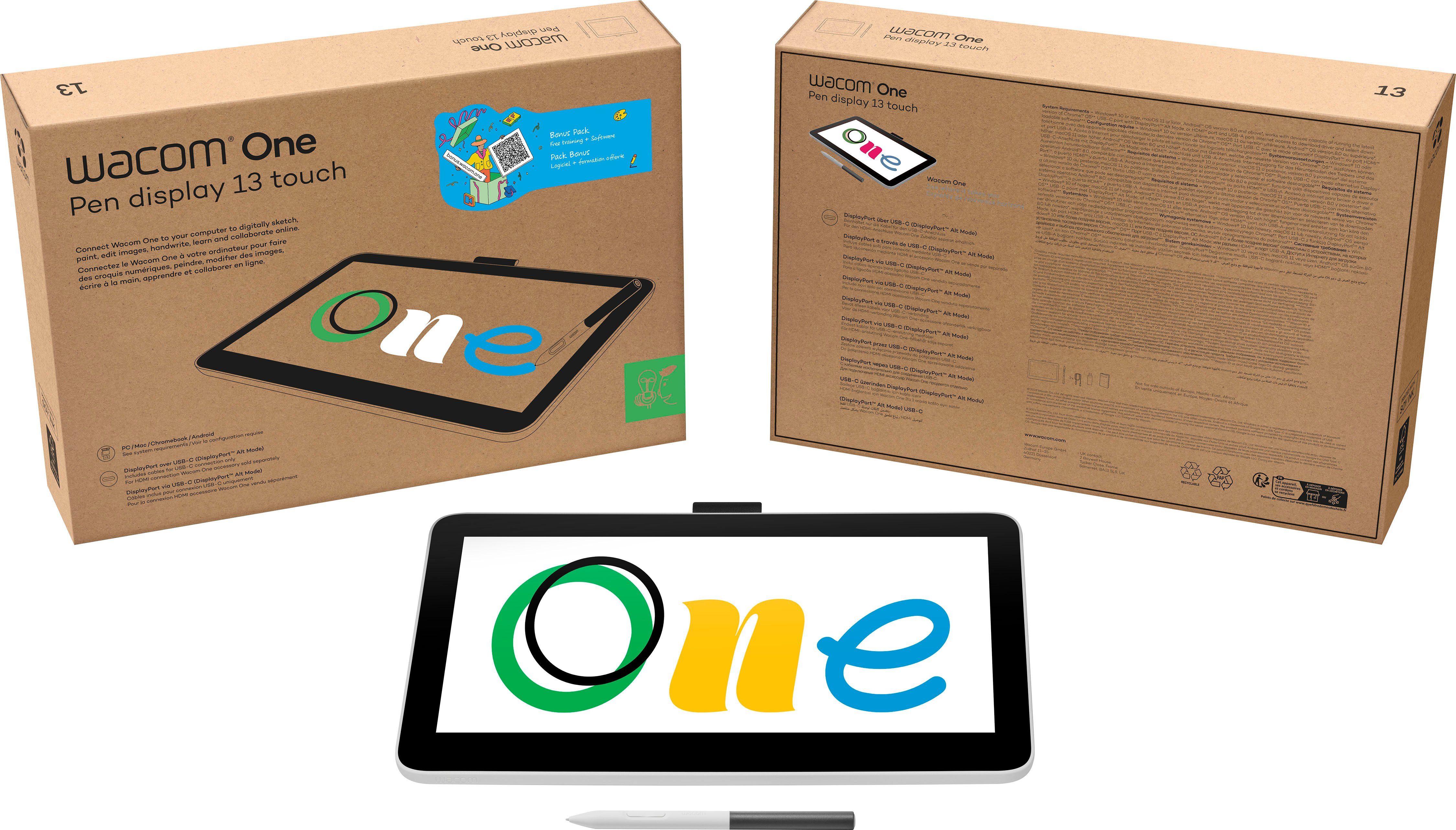 Wacom One 13 touch pen display Grafiktablett (13,3