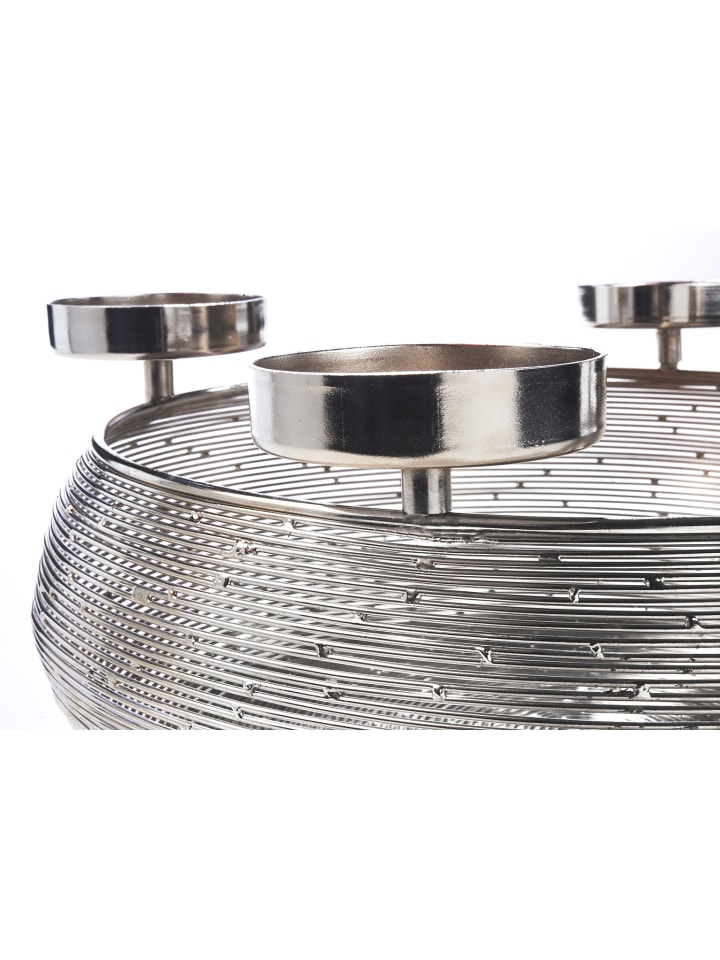 kobolo Adventskranz CANDLEBOWL4 in Silber günstig kaufen onesize