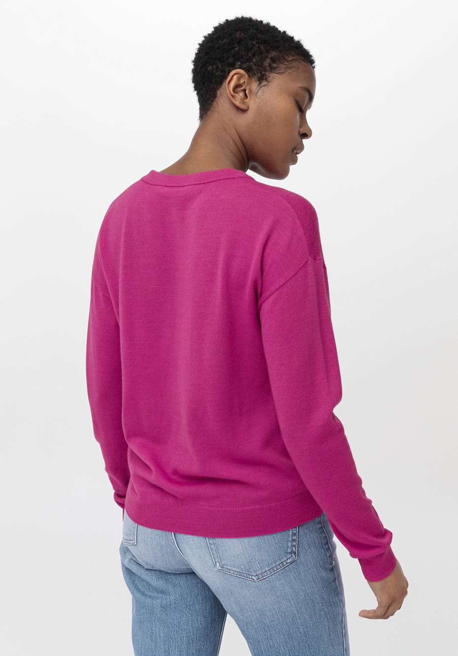 Rundhals-Pullover aus reiner Bio-Merinowolle