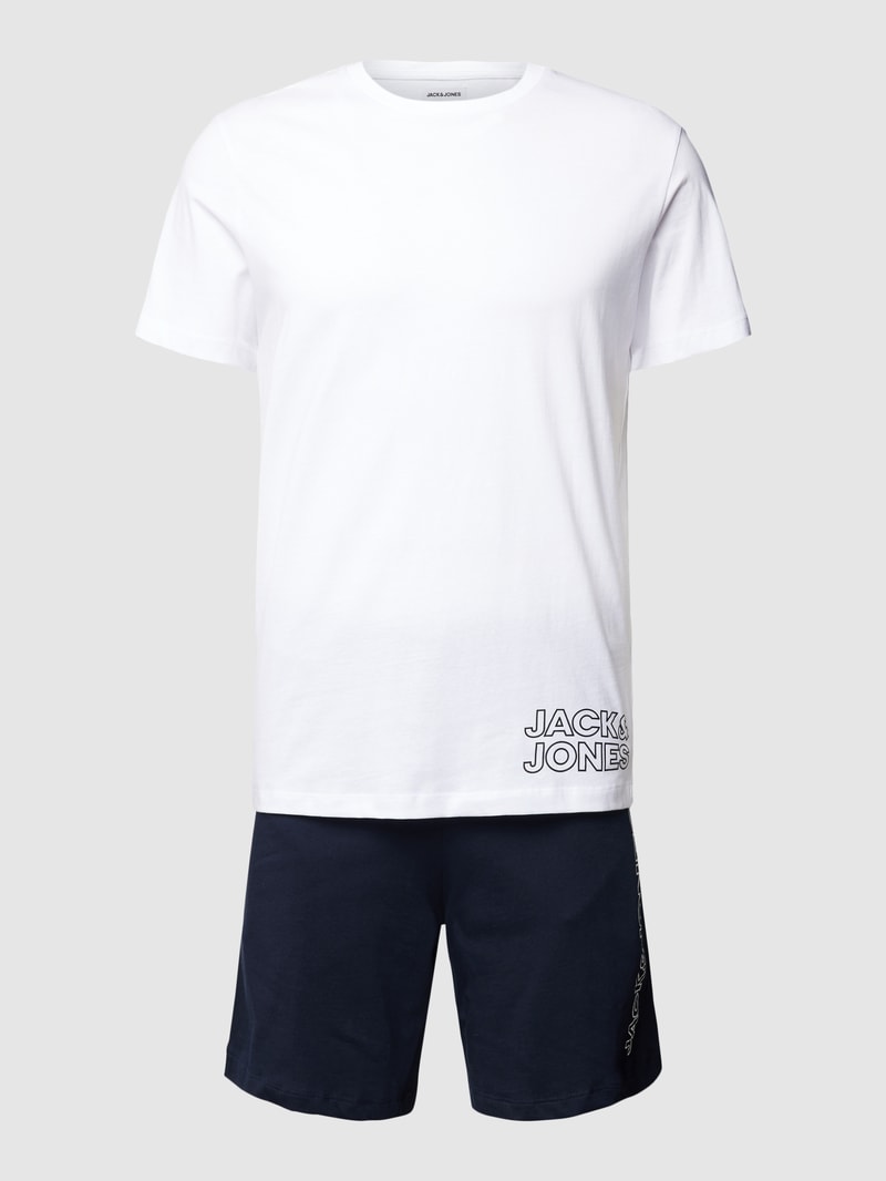 Pyjama aus reiner Baumwolle in marineblau