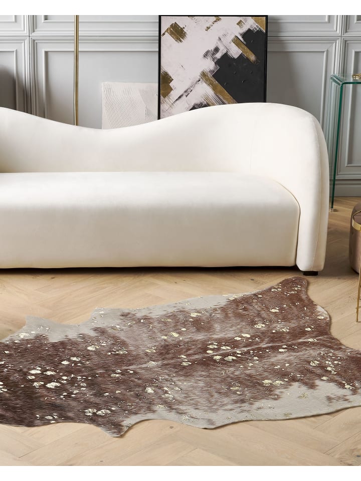Beliani Schaffell BOGONG in Braun/Beige/Gold - (W) 130 x (H) 1 x (L) 170 cm günstig kaufen onesize