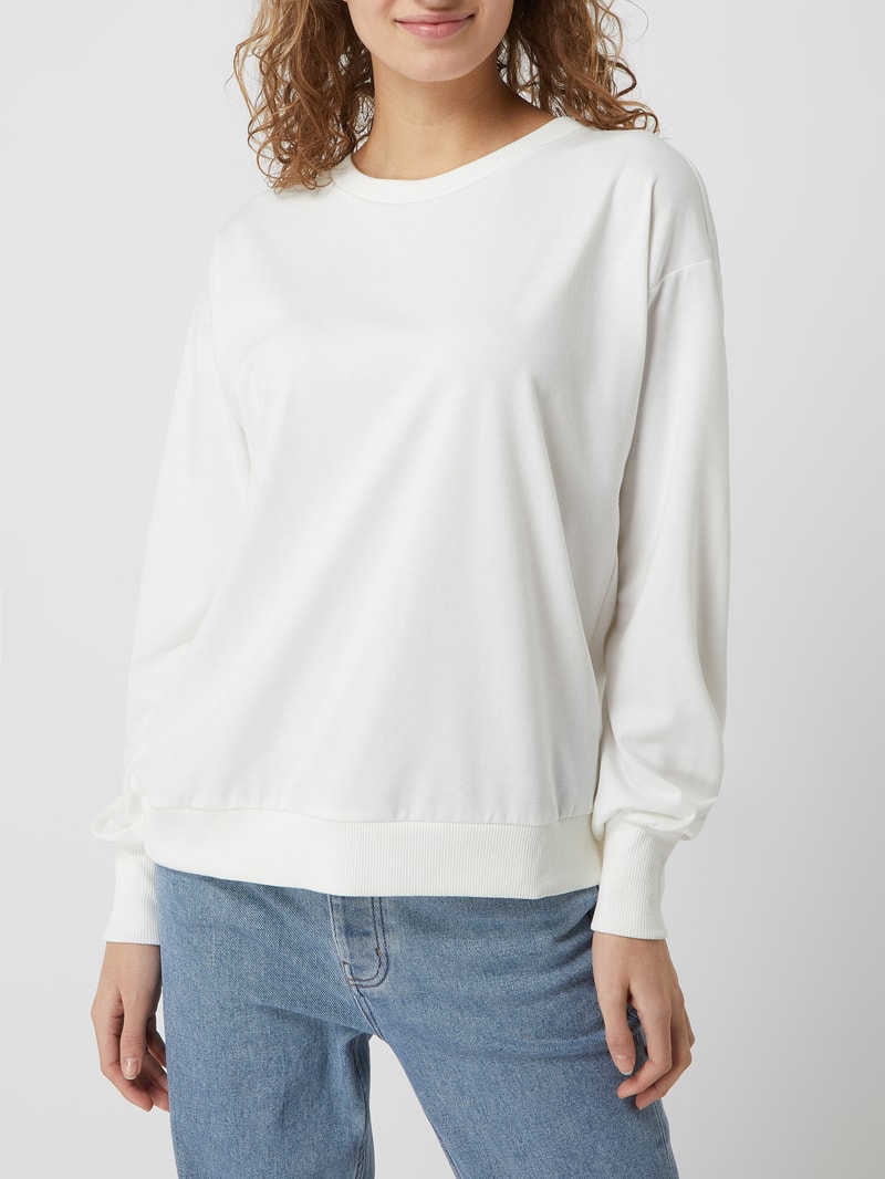 Sweatshirt mit Modal-Anteil in offwhite