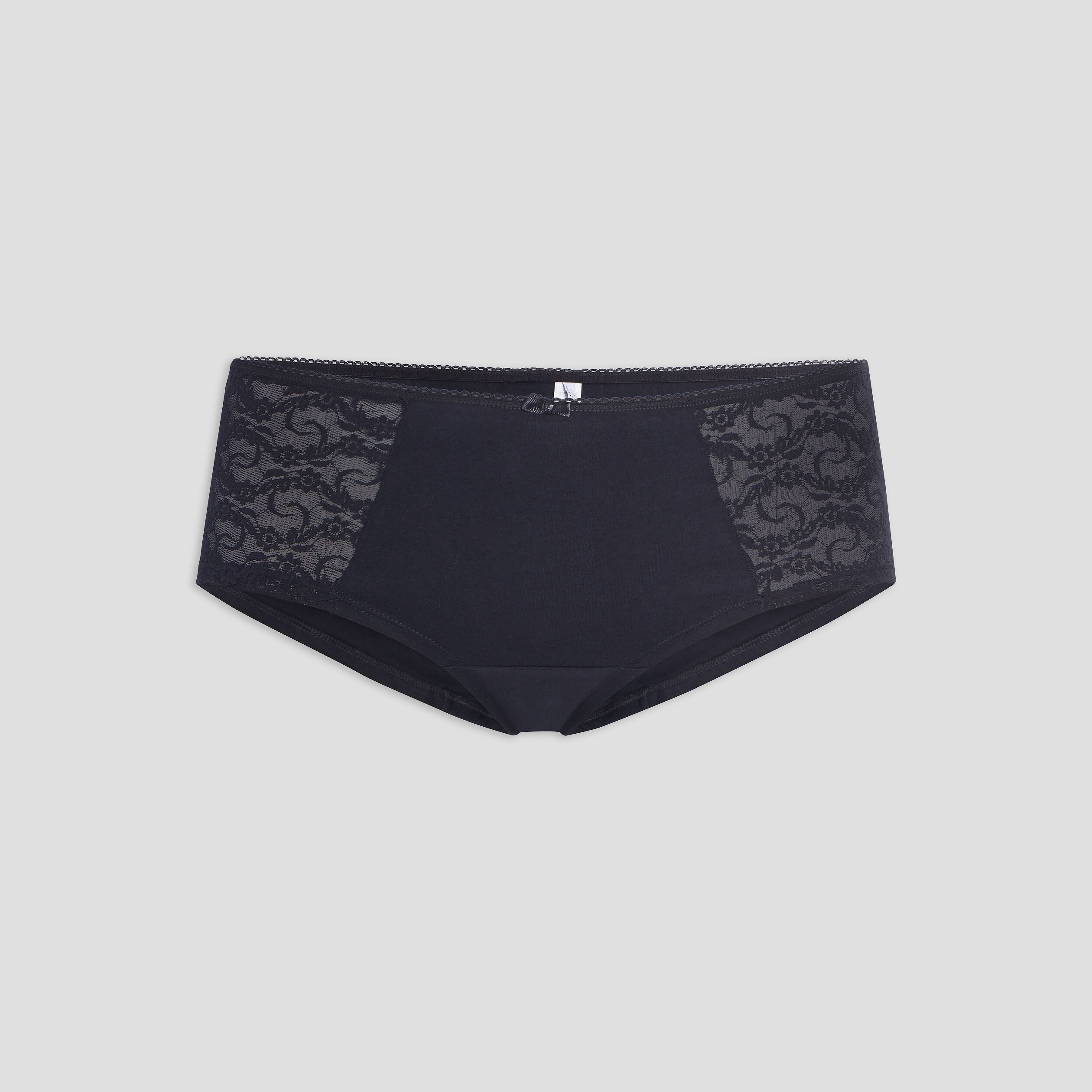 Shorty en coton noir femme grande taille | La Halle
