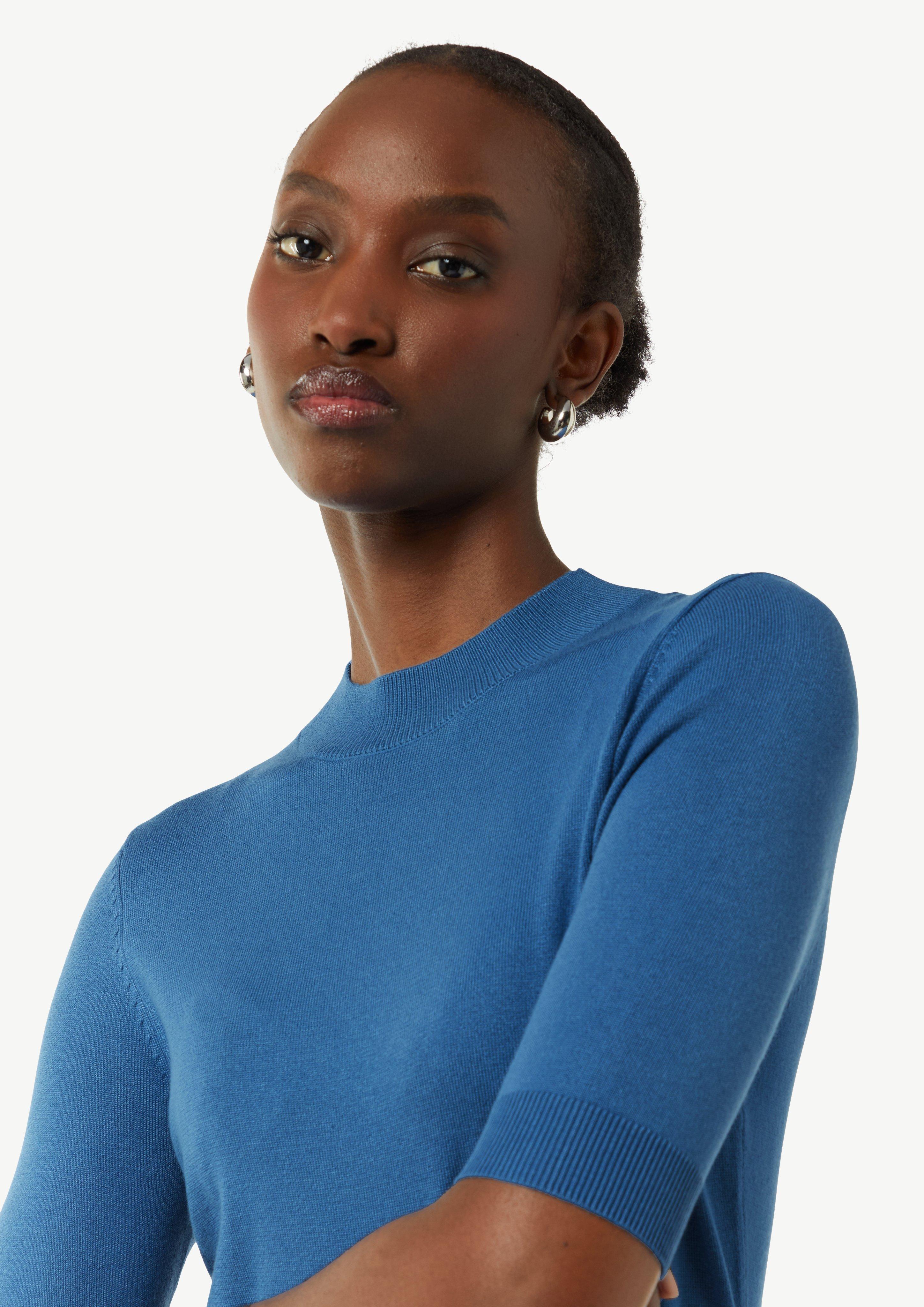 Feinstrickpullover aus Viskosemix - royalblau
