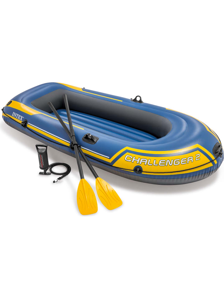 Intex Schlauchboot in Dunkelblau/ Gelb mit Zubehör - (L)236 x (B)114 cm günstig kaufen onesize