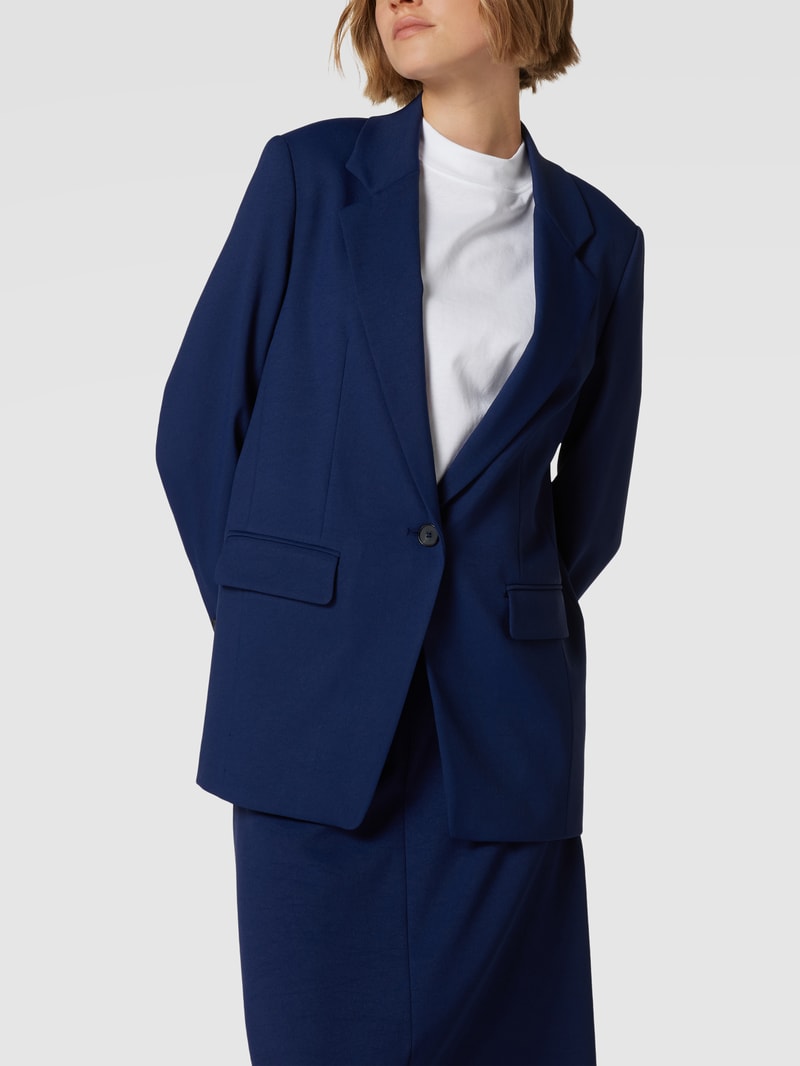 Blazer mit Pattentaschen Modell 'GLENDALE' in marineblau