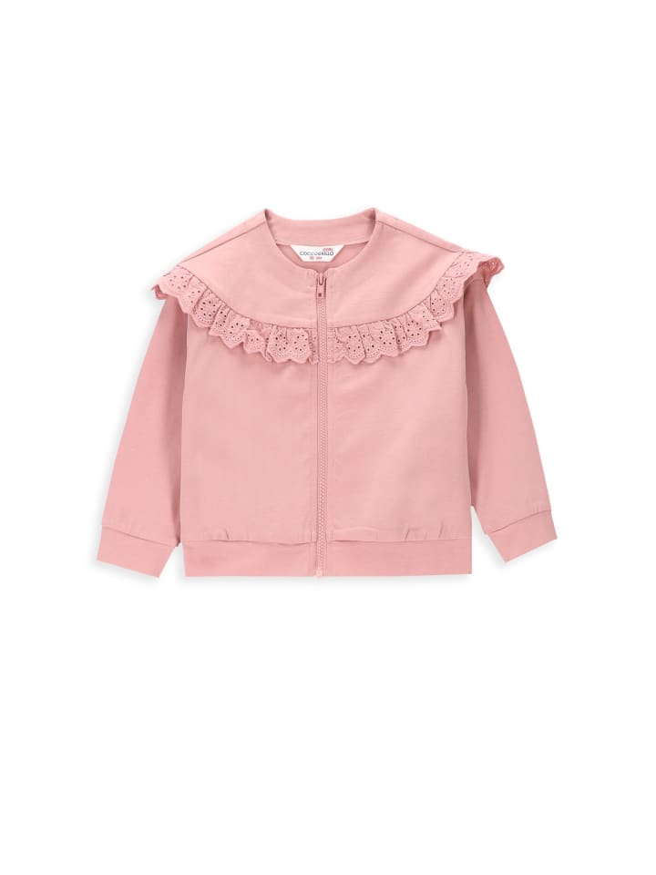 Coccodrillo Sweatshirt mit Reißverschluss in gedämpftes Rosa günstig kaufen