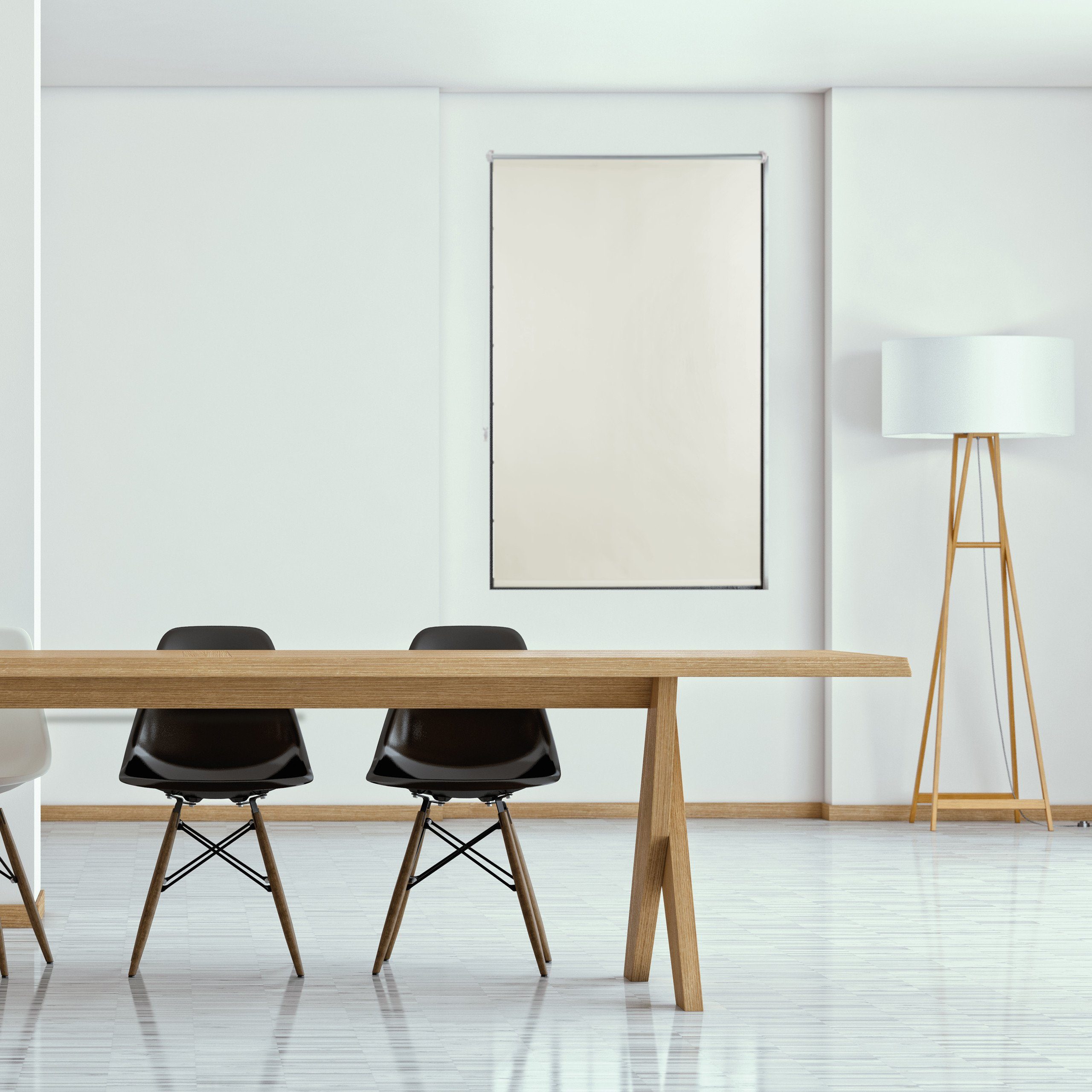 Verdunklungsrollo Thermorollo beige, relaxdays, 60x160cm