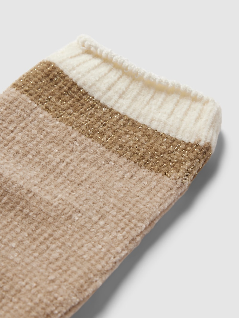 Socken in Melange-Optik in taupe
