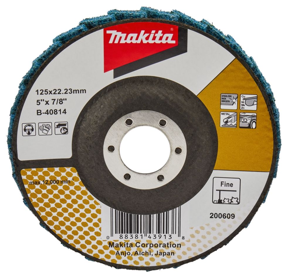Makita Accessories B-40814 Δίσκος περιποίησης με πτερύγια 125 mm λεπτός