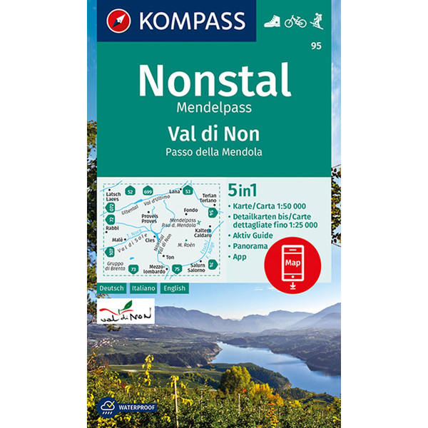 KOMPASS WANDERKARTE NONSTAL, MENDELPASS