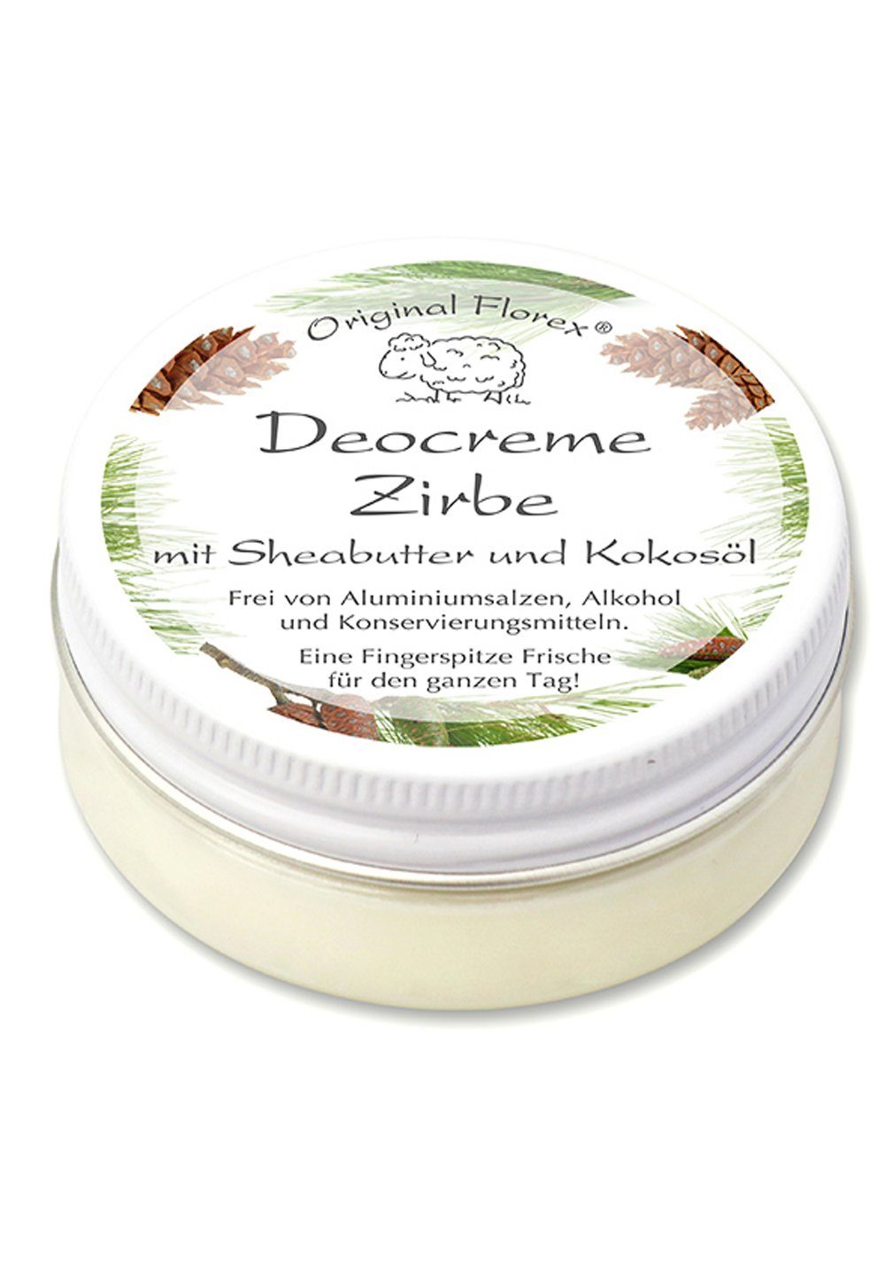 Gerlinde Hofer _ Florex GmbH Deo-Creme Zirbe, mit Sheabutter und Kokosöl 40 ml