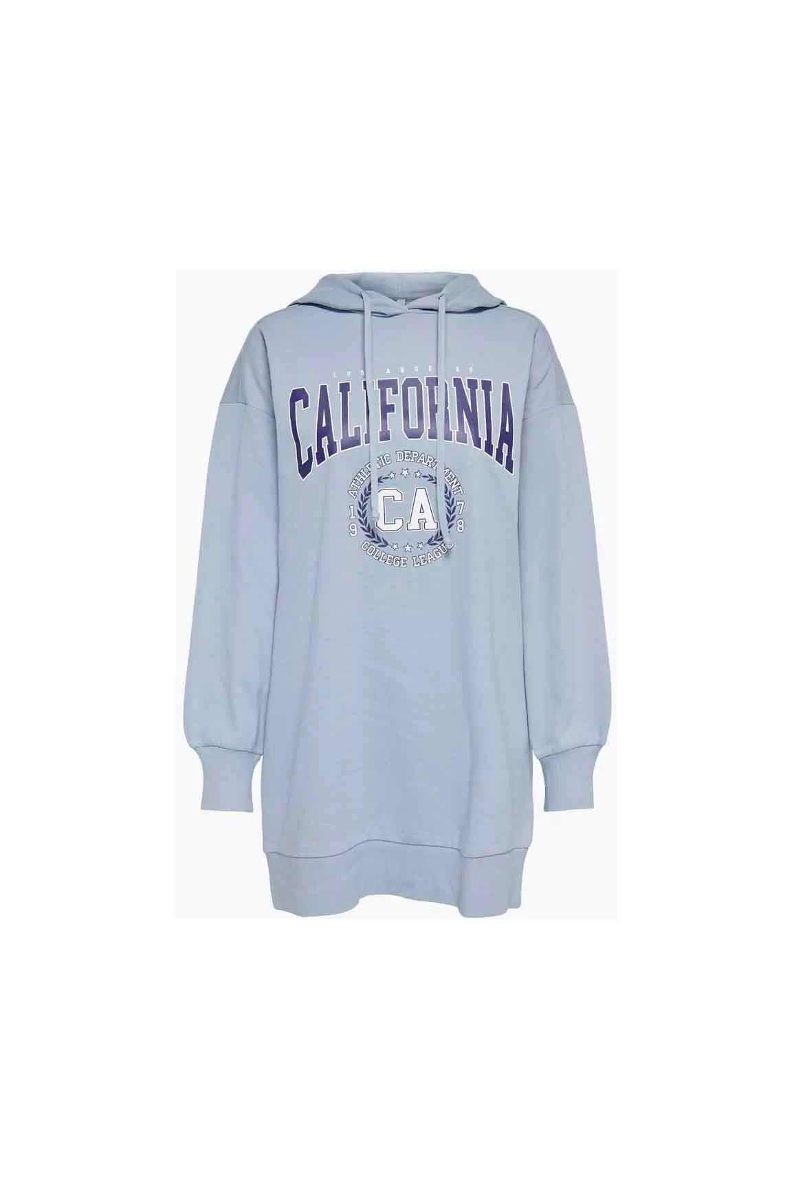 Only Sweat Capuche Femme couleur bleu