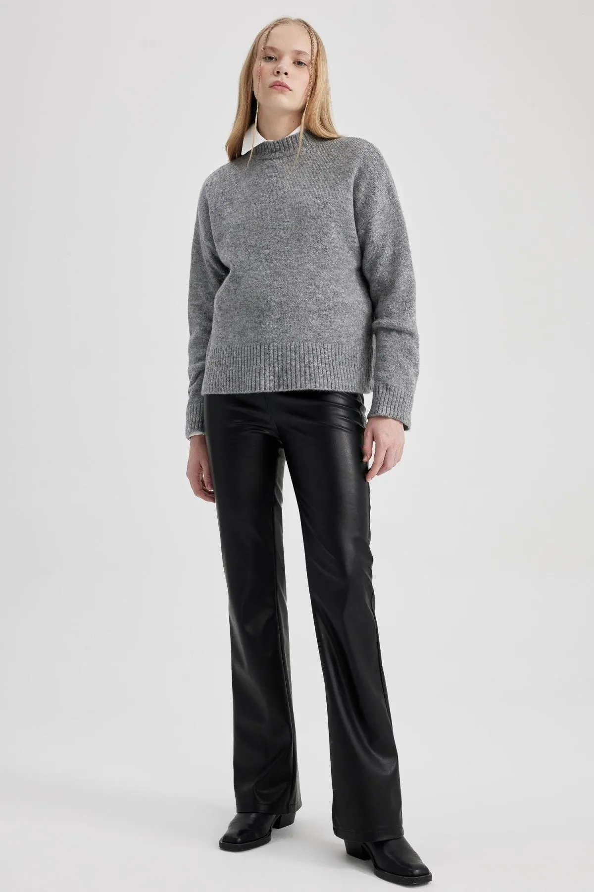 DeFacto  Pullover mit halbem Rollkragen und Oversize-Passform