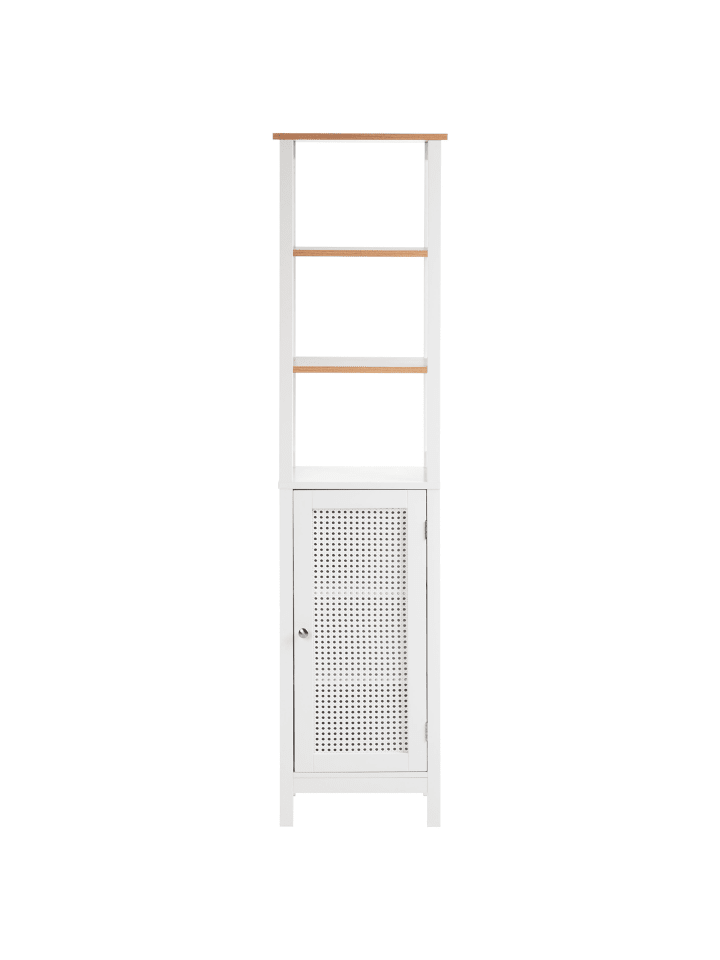 Beliani Badezimmerschrank ALAMOS in Weiß/Heller Holzfarbton günstig kaufen onesize