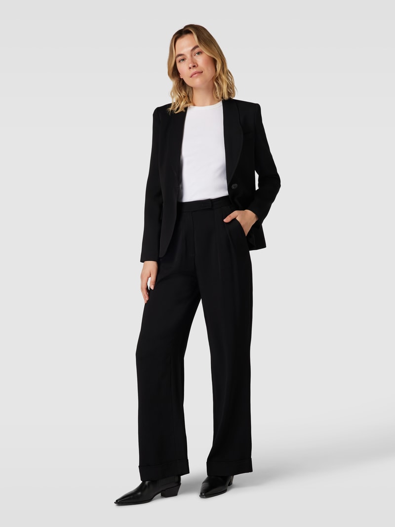 Blazer mit Reverskragen in schwarz