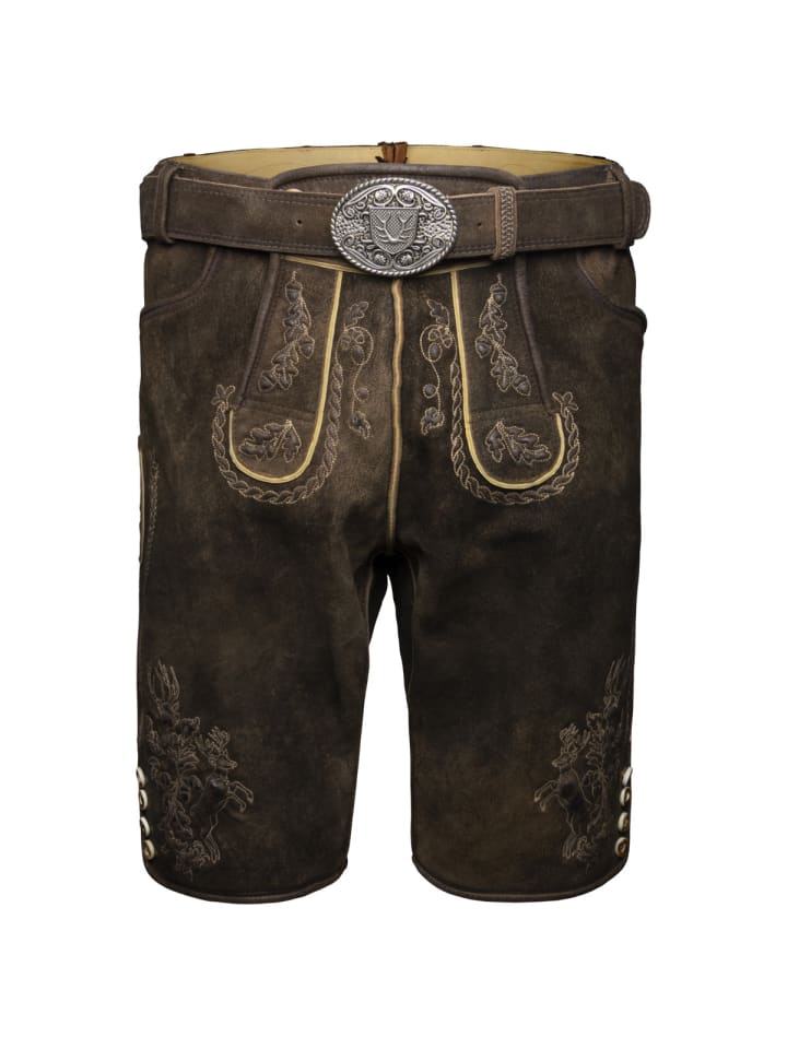 KRÜGER Lederhose Theodor in braun günstig kaufen