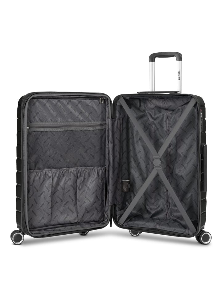 Bench Paris 4 Rollen Kofferset 3-teilig mit Dehnfalte in black günstig kaufen onesize