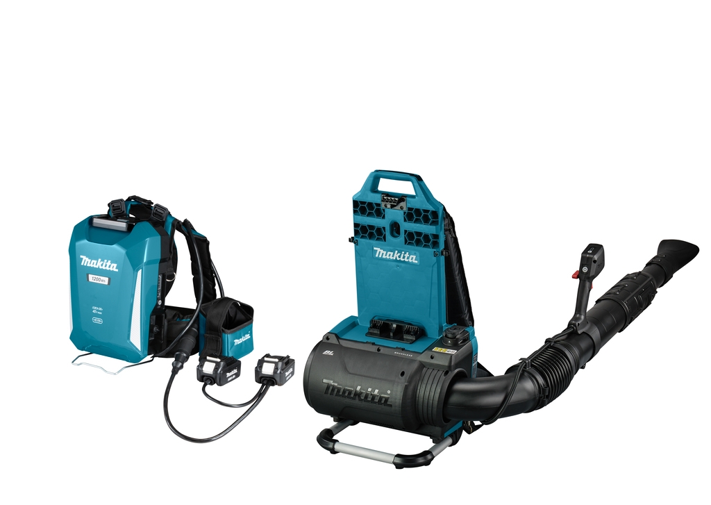 Makita UB002CZ01NX akkukäyttöinen reppulehtipuhallin 36V liittimellä + PDC1200 reppuakku