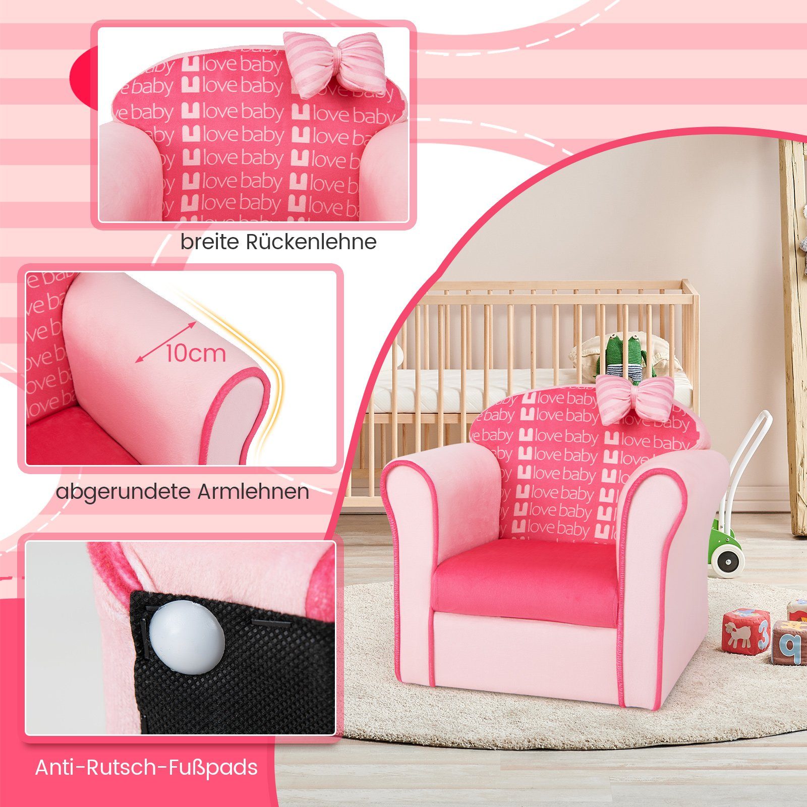COSTWAY Kindersofa, bis 50kg