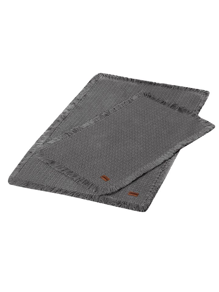 Colourful Cotton 2er-Set: Badvorleger in Anthrazit günstig kaufen onesize