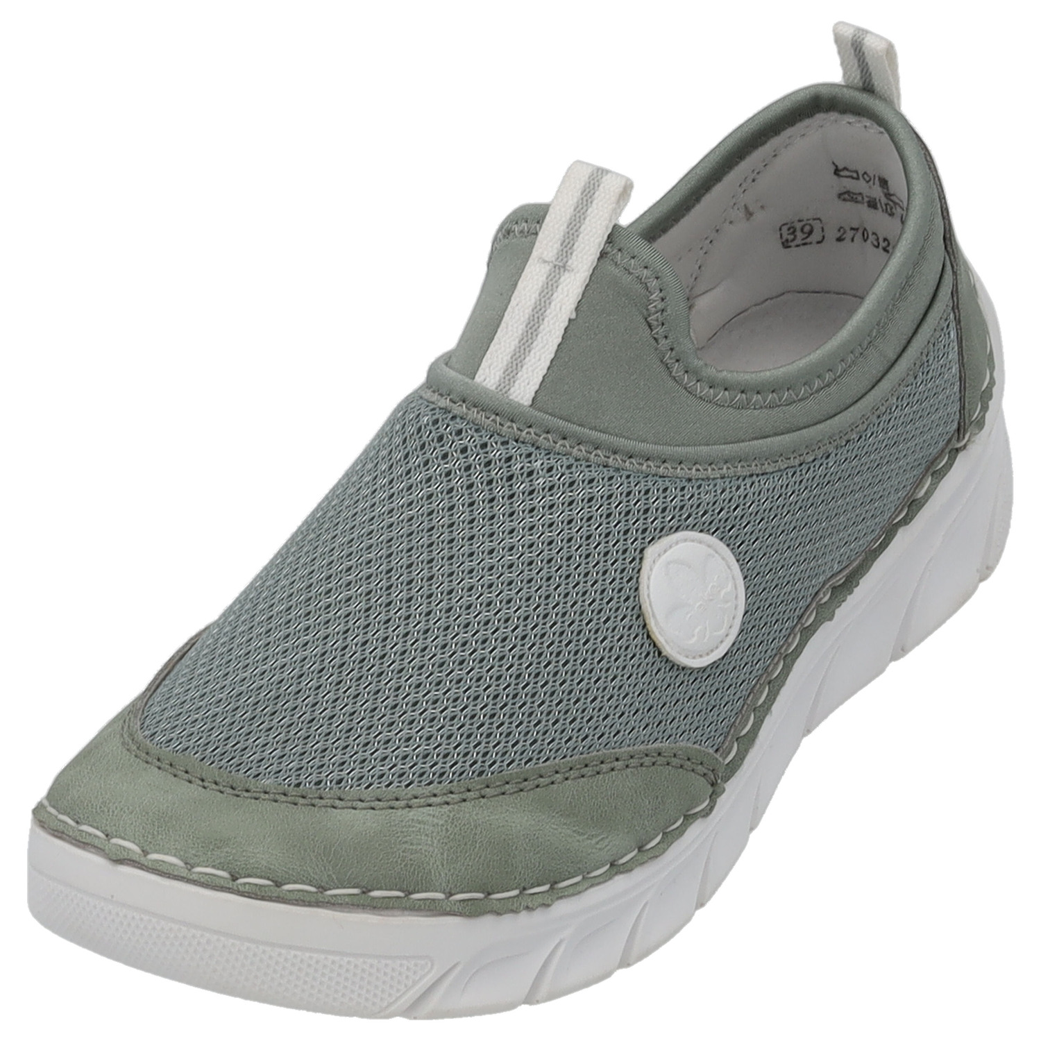 Rieker 55058, Slip-On-Sneaker, Damen, mint/weiß/perlmint