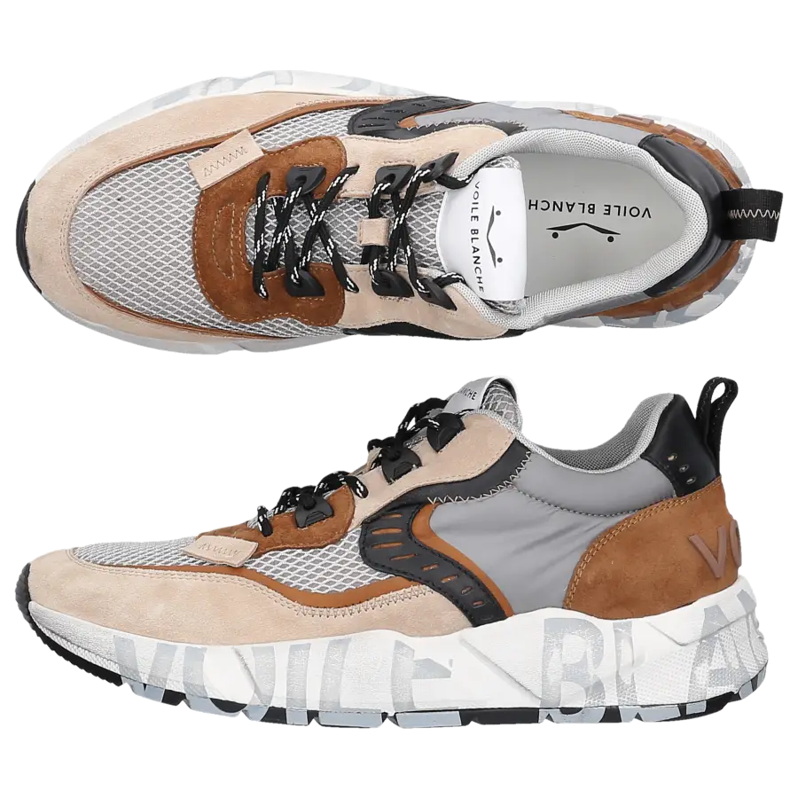 VOILE BLANCHE - Sneaker low CLUB 01 Veloursleder - braun