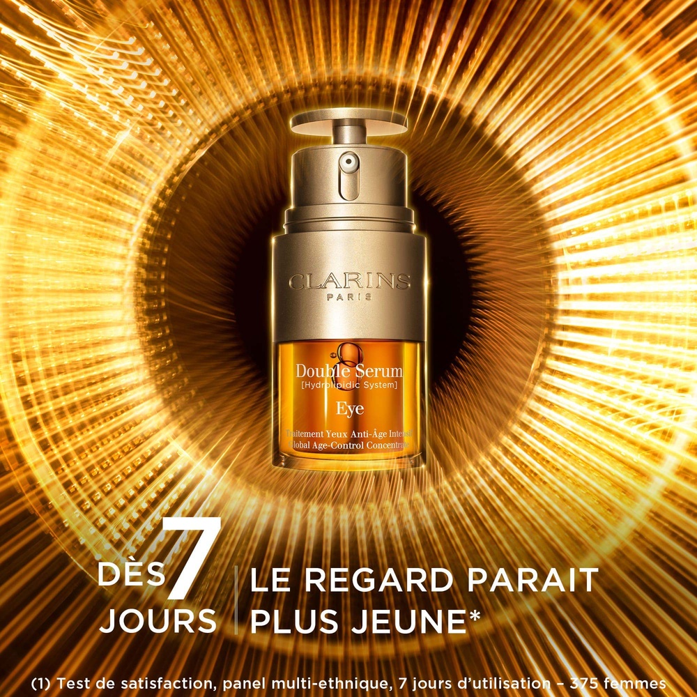 Clarins Double Serum Eye   Traitement Yeux Antiâge Intensif Contour des yeux