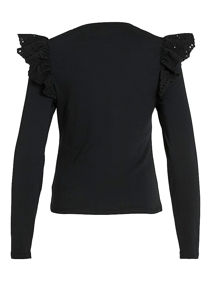 Vila Longsleeve in Schwarz günstig kaufen M
